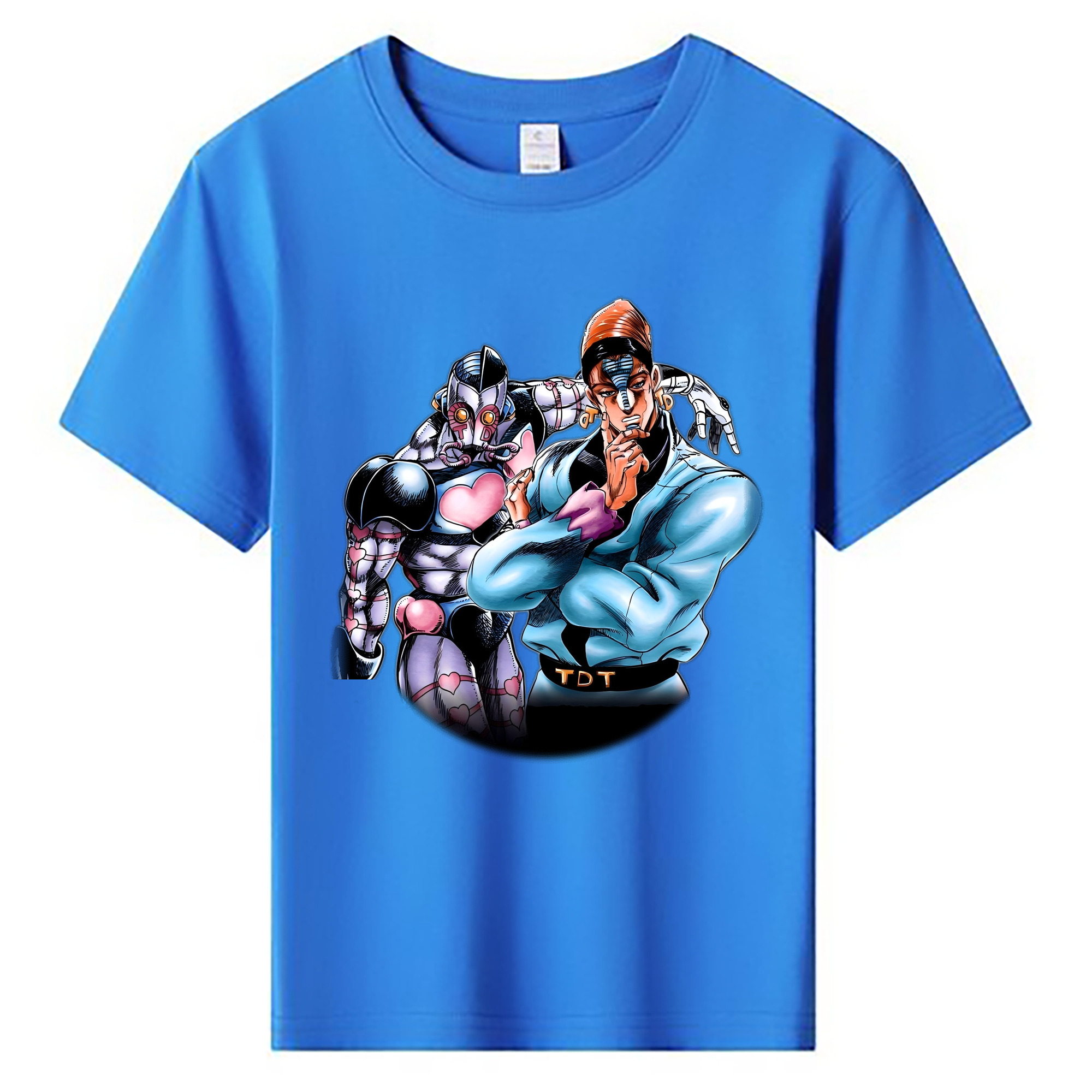 （画像用） ジョジョの奇妙な冒険 ひがしかた じょうすけ JoJo's Bizarre Adventure Higashikata Josuke 綿100％キッズTシャツ（フロントプリント）